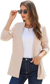img 2 attached to 👚 GRAPENT Business Sleeves Cardigan: Sleek and Stylish Outerwear for Women's Suiting & Blazers
