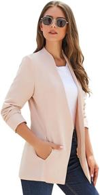img 1 attached to 👚 GRAPENT Business Sleeves Cardigan: Sleek and Stylish Outerwear for Women's Suiting & Blazers