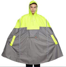 img 3 attached to Optimized Cycling Rain Poncho: Ultra-Light Bike Raincoat with Reflective Strips