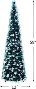 img 3 attached to 🎄 Zmmyuluo Christmas Tree 5ft: Sparkling Collapsible Sequin Pop Up Tinsel Tree – Perfect DIY Folding Artificial Xmas Tree for Indoor/Outdoor Use (F)