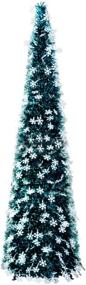 img 4 attached to 🎄 Zmmyuluo Christmas Tree 5ft: Sparkling Collapsible Sequin Pop Up Tinsel Tree – Perfect DIY Folding Artificial Xmas Tree for Indoor/Outdoor Use (F)