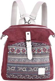 img 4 attached to ArcEnCiel Canvas Rucksack: The Ultimate Women's Shoulder Bag