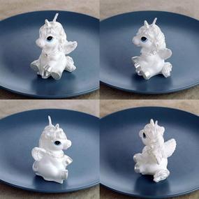 img 1 attached to 🦄 Small Unicorn with Horn Silicone Mold - MoldFun 3D Craft Mould for Fondant, Cake/Cupcake Topper Decorating, Bath Bomb, Soap, Chocolate, Polymer Clay, Plaster, Crayon