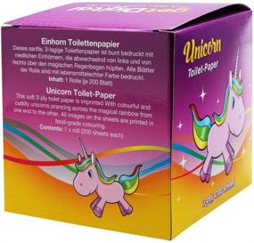 img 1 attached to 🦄 Unicorn Toilet Paper Novelty Bathroom Tissue - 200 Sheets in 1 Roll - Gift Box Included for a Whimsical Bathroom Experience