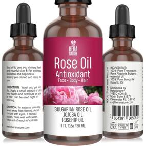 img 1 attached to 🌹 Pure Rose Antioxidant Essential Oil in Jojoba & Rosehip Oil - Therapeutic Grade (30ML/1oz) - Made in USA