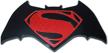 elektroplate batman v superman dawn of justice red auto emblem logo