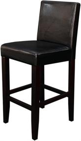 img 3 attached to 🪑 Black Monsoon Pacific Villa Faux Leather Counter Stool Set, 2 Pieces