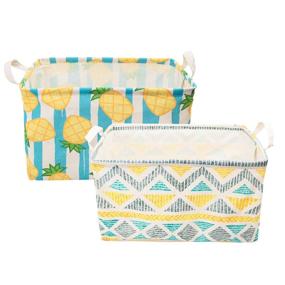 img 4 attached to 🍍 Babygoal Laundry Baskets - Waterproof Toy Organizers, Large Pineapple Laundry Basket + Storage Solution 2FCB-R3R4B