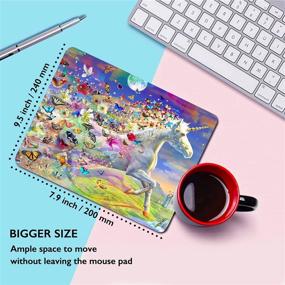 img 1 attached to Hokafenle Square Mouse Pad Butterflies