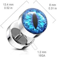 🐍 surgical steel snake eye illusion ear stretching tunnels 0g ear plug - mobody 16g faux gauge stud earrings logo