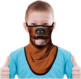 img 4 attached to 🧣 FMDAN Multicolored Gaiter Bandana 200121A- Boys' Cold Weather Accessories