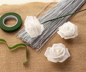 img 2 attached to 🌸 Floral Wire 22 Gauge - 300 Piece Flower Wire for Florist Floral Arrangements, DIY Crafts, and Bouquet Wrapping - White, 16 Inches