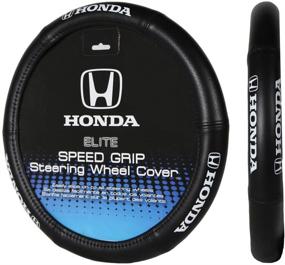 img 1 attached to 🚗 Plasticolor Elite Series Speed Grip Honda Steering Wheel Cover - Black