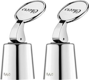 img 4 attached to 🍾 Silver Round Wine Bottle Stopper – OWO Wine Saver & Decorative Wine Preserver with Silicone – Reusable Wine Cork to Keep Wine Fresh