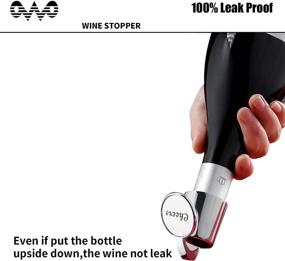 img 2 attached to 🍾 Silver Round Wine Bottle Stopper – OWO Wine Saver & Decorative Wine Preserver with Silicone – Reusable Wine Cork to Keep Wine Fresh