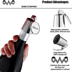 img 3 attached to 🍾 Silver Round Wine Bottle Stopper – OWO Wine Saver & Decorative Wine Preserver with Silicone – Reusable Wine Cork to Keep Wine Fresh