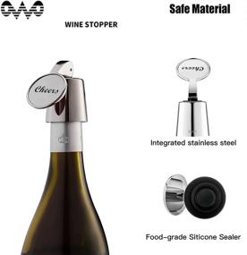 img 1 attached to 🍾 Silver Round Wine Bottle Stopper – OWO Wine Saver & Decorative Wine Preserver with Silicone – Reusable Wine Cork to Keep Wine Fresh