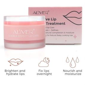 img 3 attached to 🍑 Peach Lip Collagen Peptide Sleep Mask & Overnight Moisturizer with Scrub for Dry, Chapped, and Cracked Lips - Effective Lip Skin Care and Treatment