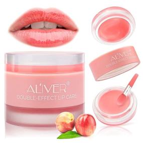 img 4 attached to 🍑 Peach Lip Collagen Peptide Sleep Mask & Overnight Moisturizer with Scrub for Dry, Chapped, and Cracked Lips - Effective Lip Skin Care and Treatment