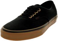 authentic black rubber men's fashion sneakers by vans unisex logo