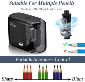 img 1 attached to Electric Pencil Sharpener with Auto-Stop, Heavy Duty Blade - Ideal for No.2/Colored Pencils: Perfect for Classroom, Office, Home, Kids, Teachers, and Artists!