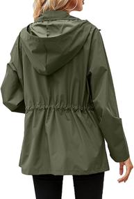 img 3 attached to PESION Lightweight Waterproof Windbreaker Raincoat: Women's Ideal Clothing in Coats, Jackets & Vests