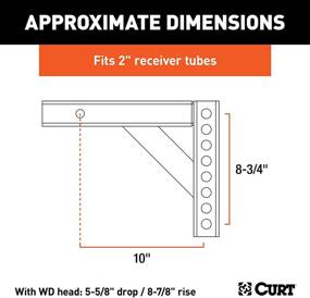 img 3 attached to 🔧 CURT 17120 Замена шипа рамы равномерного распределения нагрузки, 2-дюймовый приемник, падение 5-5/8 дюйма, подъем 8-7/8 дюйма.