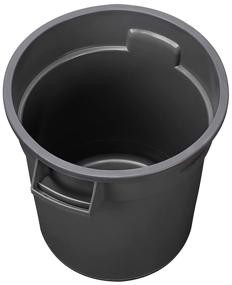 img 2 attached to 2-Pack of AmazonCommercial Heavy Duty Round Trash/Garbage Cans - 10 Gallon Capacity, Grey