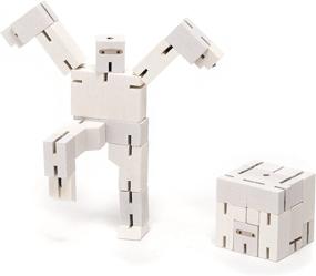 img 2 attached to 🤖 Cubebot Micro White by Areaware: A Compact and Modern Robot Puzzle"