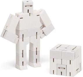 img 4 attached to 🤖 Cubebot Micro White by Areaware: A Compact and Modern Robot Puzzle"