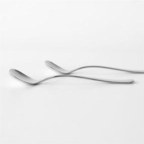 img 1 attached to 🍨 Alessi Biglove Ice Cream Spoons - Set of 4, Silver Color - Perfect for Desserts!