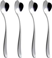 🍨 alessi biglove ice cream spoons - set of 4, silver color - perfect for desserts! logo