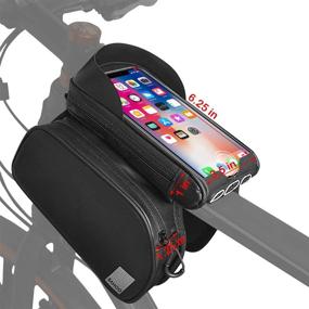 img 4 attached to 🚴 Stay Organized and Protected with Sahoo Water Resistant Bike Top Tube Bag - Dual Panniers and Detachable Phone Bag Combo!