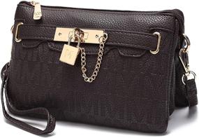 img 4 attached to Дизайнерские подписные сумки и кошельки: переноска сумочка на запястье для женщин