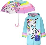 дождевик с зонтиком для девочек unicorn design логотип