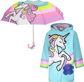 img 4 attached to Дождевик с зонтиком для девочек Unicorn Design