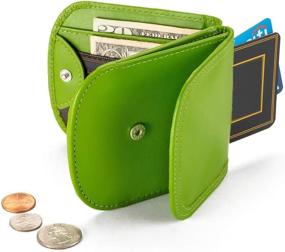 img 3 attached to 🥑 The Taxi Wallet - Smooth Leather, Yummy Avocado: A Simple, Compact Front Pocket Folding Wallet for Men & Women - Holds Cards, Coins, Bills, and ID