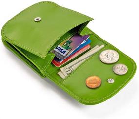 img 2 attached to 🥑 The Taxi Wallet - Smooth Leather, Yummy Avocado: A Simple, Compact Front Pocket Folding Wallet for Men & Women - Holds Cards, Coins, Bills, and ID