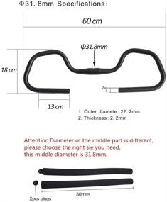 img 2 attached to 🚴 UPANBIKE Trekking Cycling Mountain Bike Road Bicycle Butterfly Handlebar with Soft Padding (φ25.4mm 31.8mm)