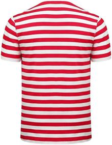 img 2 attached to Syrirotus Essential Henley Stripes T Shirt Men's Clothing