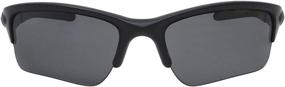 img 3 attached to 🕶️ Matte Black Oakley Si Quarter Jacket Sunglasses with Grey Polarized Lens - OO9200-07