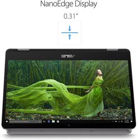 img 1 attached to 💻 ASUS VivoBook Flip 14: Тонкий и легкий ноутбук 2-в-1 с сенсорным экраном HD и четырехъядерным процессором Intel