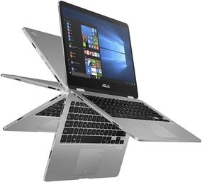 img 4 attached to 💻 ASUS VivoBook Flip 14: Тонкий и легкий ноутбук 2-в-1 с сенсорным экраном HD и четырехъядерным процессором Intel