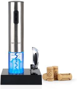 img 4 attached to 🍷 Secura Electric Wine Opener: Effortless Corkscrew Opener with Foil Cutter – Rechargeable & Stylish Stainless Steel Design