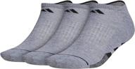 🧦 comfortable and durable adidas men's cushioned no show socks (3-pack) - ideal for active men logo