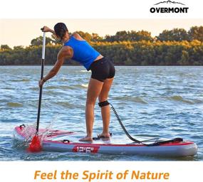 img 1 attached to 🏄 Overmont Premium Surfboard Leash with Wrist Strap & Coiled TPU, 10ft – Safe for Paddleboard, Shortboard, Longboard