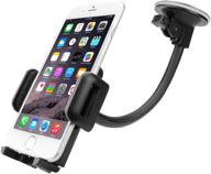 🚗 cellet universal windshield dashboard car mount for smartphones up to 3.5-inch wide, fixing plate included - compatible with samsung galaxy s8/s8 plus, samsung note 8, apple iphone x/8/8 plus logo