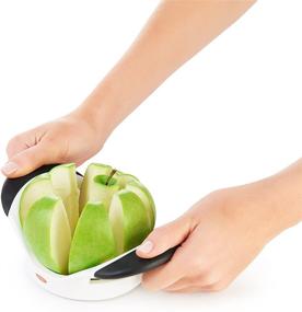 img 1 attached to OXO Corer and Divider Apple Slicer 🍎 | White | One Size | Enhanced SEO