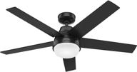 💨 efficient and stylish: hunter fan company 51314 aerodyne ceiling fan, 52-inch, matte black логотип