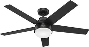 img 2 attached to 💨 Efficient and Stylish: Hunter Fan Company 51314 Aerodyne Ceiling Fan, 52-Inch, Matte Black